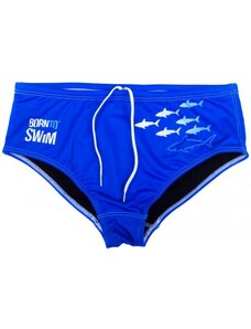 Férfi úszónadrág borntoswim sharks brief blue s