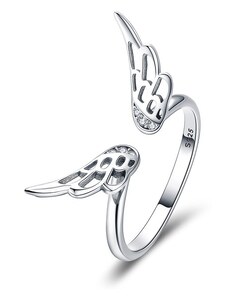EdenBoutique Állítható ezüst gyűrű Silver Angel Wings