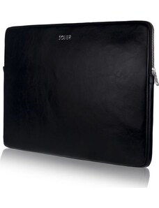 SOLIER Fekete bőr laptoptok 13" SA23 13CALI BLACK