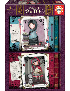 Santoro London - Puzzle készlet 2x100 darab - Gorjuss - Rapunzel & Litlle Red Ridding Hood