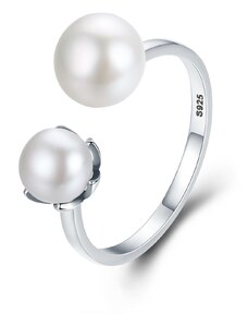 EdenBoutique Pearl Duet ezüst állítható gyűrű