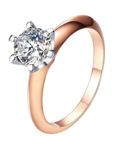 EdenBoutique Tökéletes eljegyzési gyűrű Rose Gold ezüst gyűrű