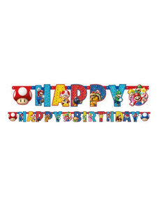 Super Mario Happy Birthday felirat 190cm