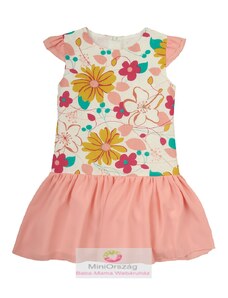Garnamama Nagy virág mintás rózsaszín ujjatlan nyári ruha (Méret: 110)