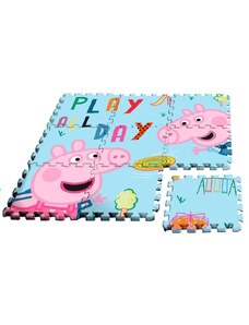 Kids Euroswan Peppa malac szivacs puzzle szőnyeg 9 db-os