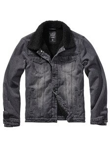 Brandit Sherpa denim kabát szőrmével, fekete