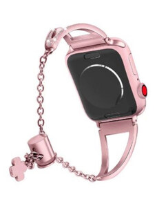 Ékszerkirály Apple watch óraszíj nemesacélból, 42-44 mm, rózsaszín