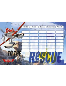 LIZZY CARD Repcsik órarend 175x115mm, kétoldalas, Planes Rescue