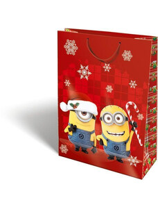 LIZZY CARD Karácsonyi ajándéktáska 38x28x12cm GSXL Minions Candy