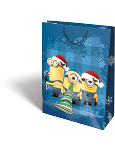 LIZZY CARD Karácsonyi ajándéktáska 38x28x12cm GSXL Minions Funny