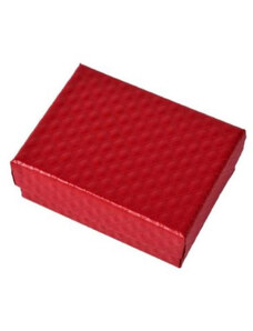 Ékszerkirály Ékszerdoboz strukturált mintával, papír, piros