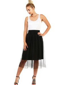 Glara Women's tulle midi skirt