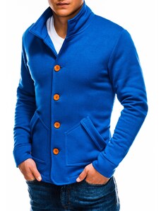 Ombre Clothing Férfi pulóver a Carmelo gombokon kék CARMELO