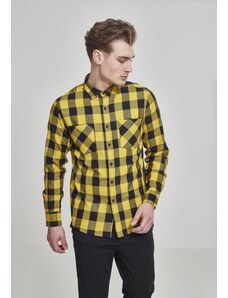 UC Men Plaid flannel shirt blk/honey