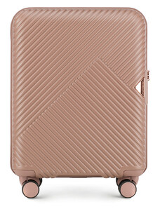 Polikarbonát kabin bőrönd Wittchen, por rózsaszín, polikarbonát