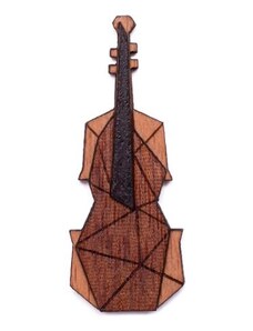 BeWooden fából készült bross Violin Brooch univerzális
