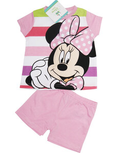 DISNEY Minnie rózsaszín lány nyári szett póló + rövidnadrág