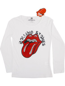 BASIC Rolling Stones fehér lány póló mintával