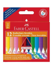 Faber-Castell zsírkréta készlet 12 db-os, Grip, törölhető