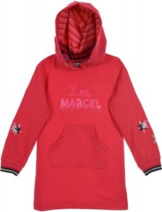 BASIC Little Marcel lány rózsaszín-piros ruha kapucnival