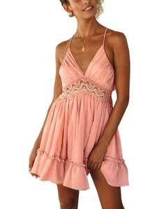Beangel Női rózsaszín nyári mini ruha VIOLETTA
