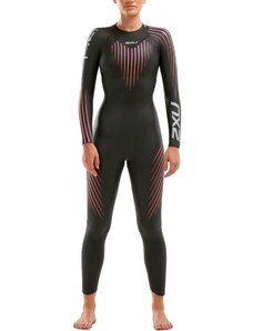 Női neoprén úszódressz 2xu p:1 propel wetsuit women black/sunset