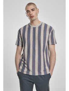 UC Men Printed Oversized Bold Striped T-Shirt vintageblue