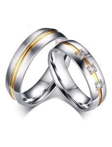 Ékszerkirály Női karikagyűrű, nemesacél, ezüstszínű, 8-as méret