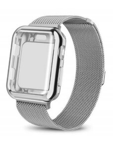 Ékszerkirály Apple watch óraszíj tokkal, nemesacél, 38 mm, ezüst
