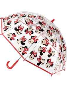 DISNEY Átlátszó piros esernyő - Minnie Mouse