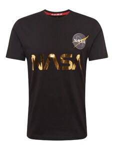 ALPHA INDUSTRIES Póló 'NASA Reflective T' arany / fekete
