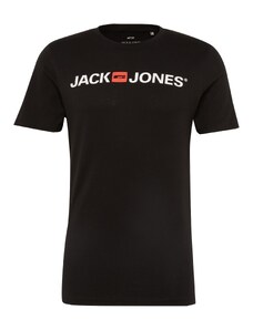 JACK & JONES Póló 'Essentials' rikító piros / fekete / fehér