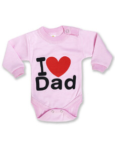 BABY´S WEAR Baba body - I love Dad, rózsaszín