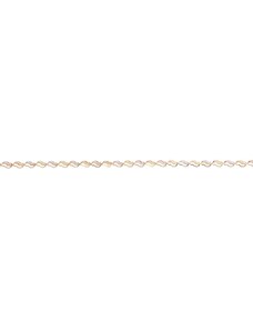 Starlit Kombinált arany karkötő hullámok 18 cm