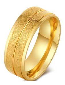 Ékszerkirály Női eljegyzési gyűrű nemesacélból, arany, 8-as méret