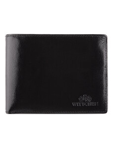 Férfi bőr pénztárca kihajtható hitelkártya-tartó panellal Wittchen, fekete, természetes bőr