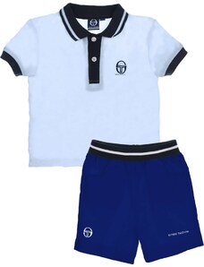BASIC Kék-fehér fiú szett: rövidnadrág + póló
