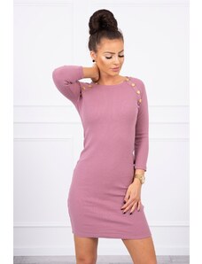 KS Testhezálló ruha gombokkal 5198 rózsaszín színben