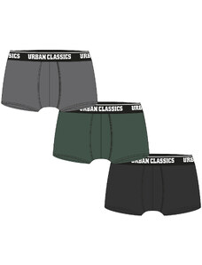 UC Men Boxer Shorts 3-Pack Grey+Dark Green+Black