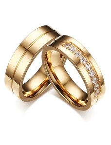 Ékszerkirály Férfi karikagyűrű, nemesacél, rosegold, 9-es méret