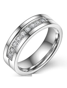 Ékszerkirály Női karikagyűrű, nemesacél, ezüstszínű, 5-ös méret