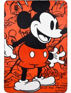 DISNEY Piros gyapjú takaró - Mickey egér