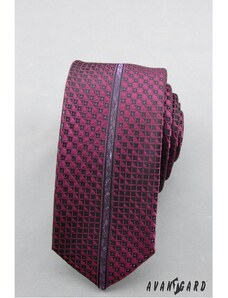 Avantgard Keskeny nyakkendő lila mintával