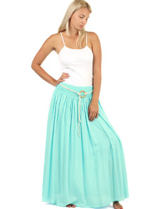 Glara Women's Long Color Maxi Skirt