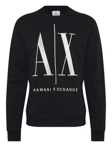 ARMANI EXCHANGE Tréning póló fekete / fehér