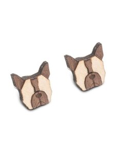BeWooden Fa fülbevaló French Bulldog Earrings