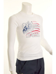 Gatti American fehér, hosszú ujjú lány póló – 92