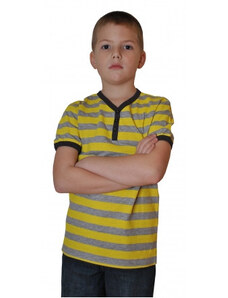 Egyéb Sárga-szürke csíkos fiú póló – 92