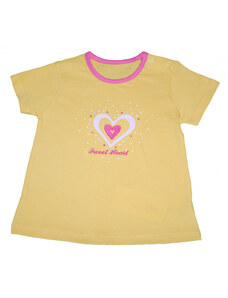 MINI Sweet Heart citromsárga lányka póló