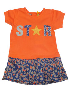 Tricky Tracks narancs-kék kislány ruha